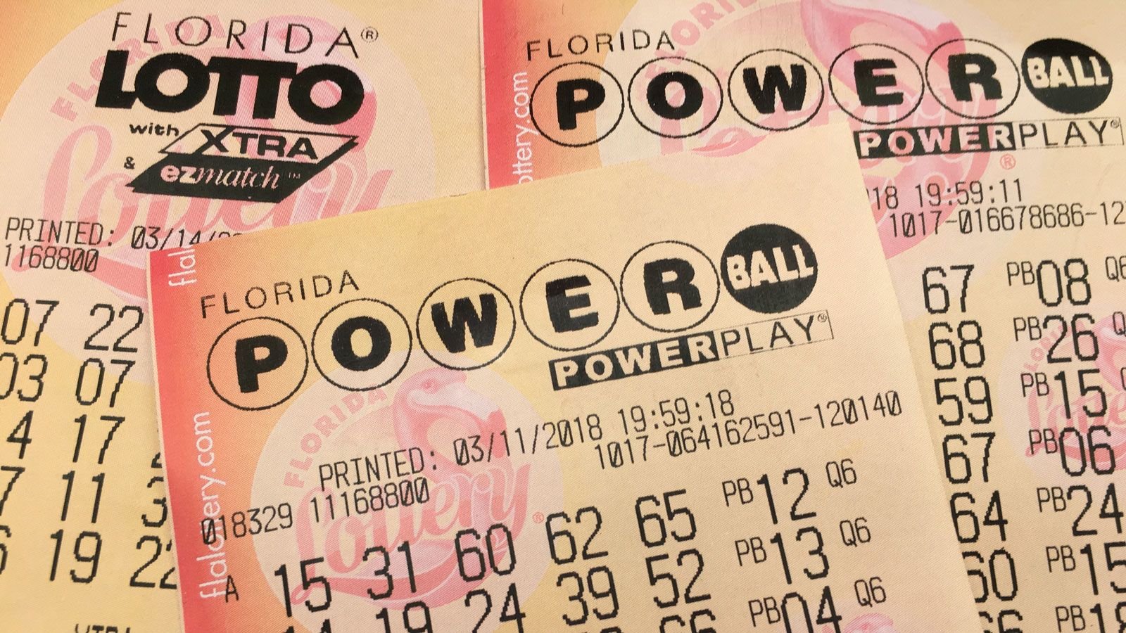 Powerball lotto tickets